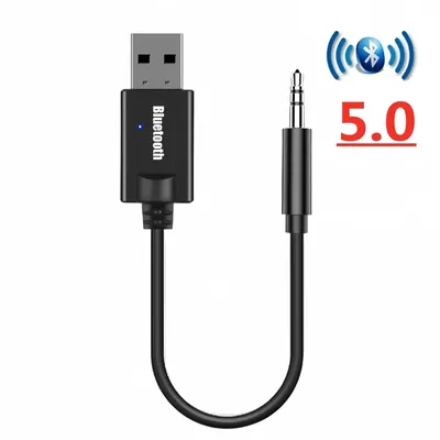 Bluetooth 5.0 Audio Receiver Car Kit 3,5 MM 3,5 Jack AUX Auto Stereo Musik USB Dongle Wireless Adapter für Auto Lautsprecher Verstärker