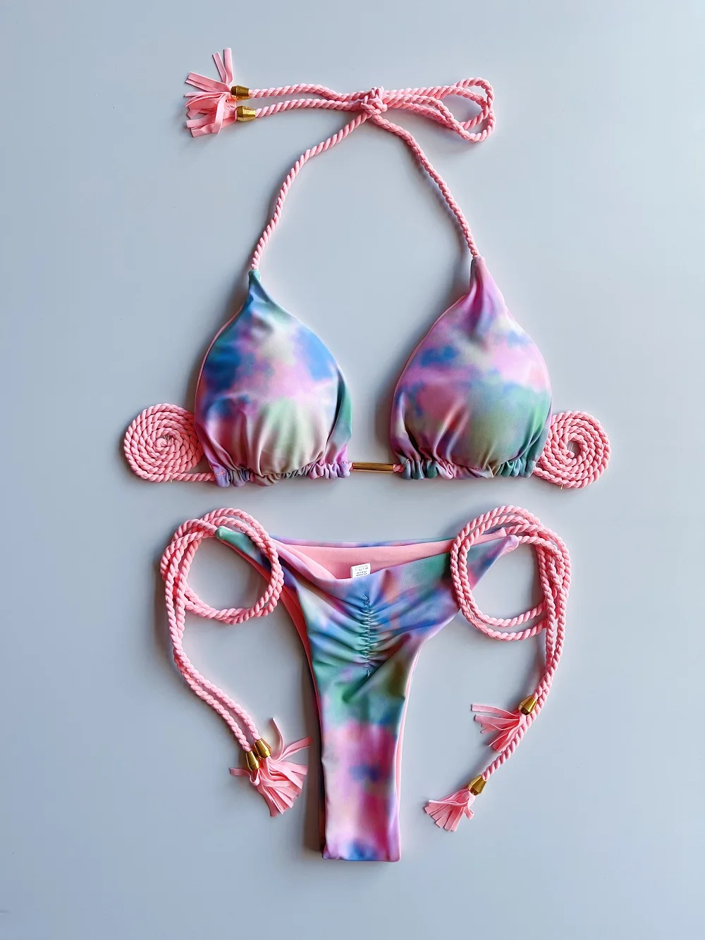 RUOTONSEPT Sexy frauen Badeanzug Flechten seil Bandage Bikini Set Zwei-stück Dreieck Bademode Badeanzug Brasilianische Biquinis Image