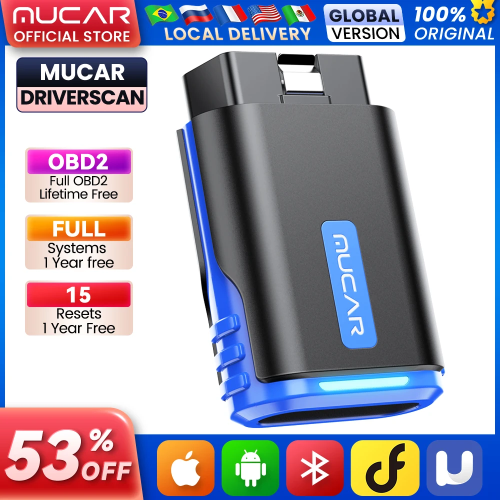 MUCAR Driverscan Kfz-Diagnosetools Obd 2-Scanner Alle Autos Komplettsystem-Codeleser 15 Resets Bidirektionales Scan-Tool Image