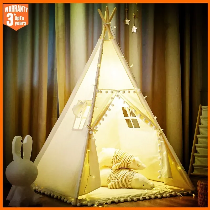 1,6 m Kinderzelt Spielhaus Wigwam für Kinder Tragbare Kind Tipi Zelte Tipi Kleinkind Bällebad Mädchen Schloss Spielzimmer Tipi Image