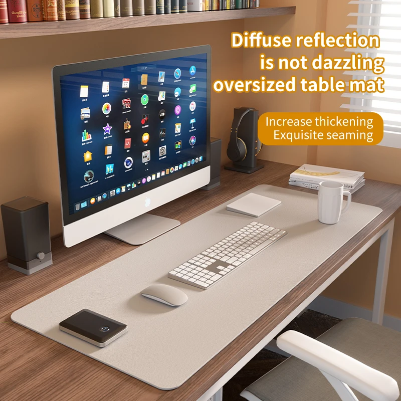 Home Office Großes Mauspad Gamer Wasserdichte PU-Schreibtischmatte Computer Mousepad Tastaturpad Tischabdeckung Gaming-Mauspad Image