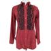 J. Crew Tops | J.Crew J. Crew Red Black Plaid Embroidered Long Sleeve Button Up Shirt Size 4 | Color: Black/Red | Size: 4