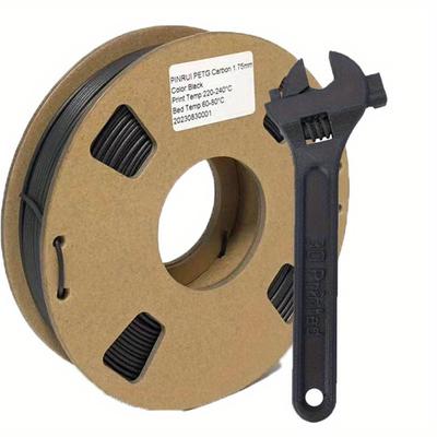 TEMU Pinrui High-strength Carbon Fiber Petg Filament For 3d Printing - 250g, Moisture-free, Strong Layer Bonding