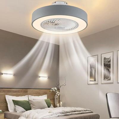 Deckenventilator mit Licht, 22'' Kreisförmige Kronleuchter Deckenventilator led Deckenleuchte Leise Image