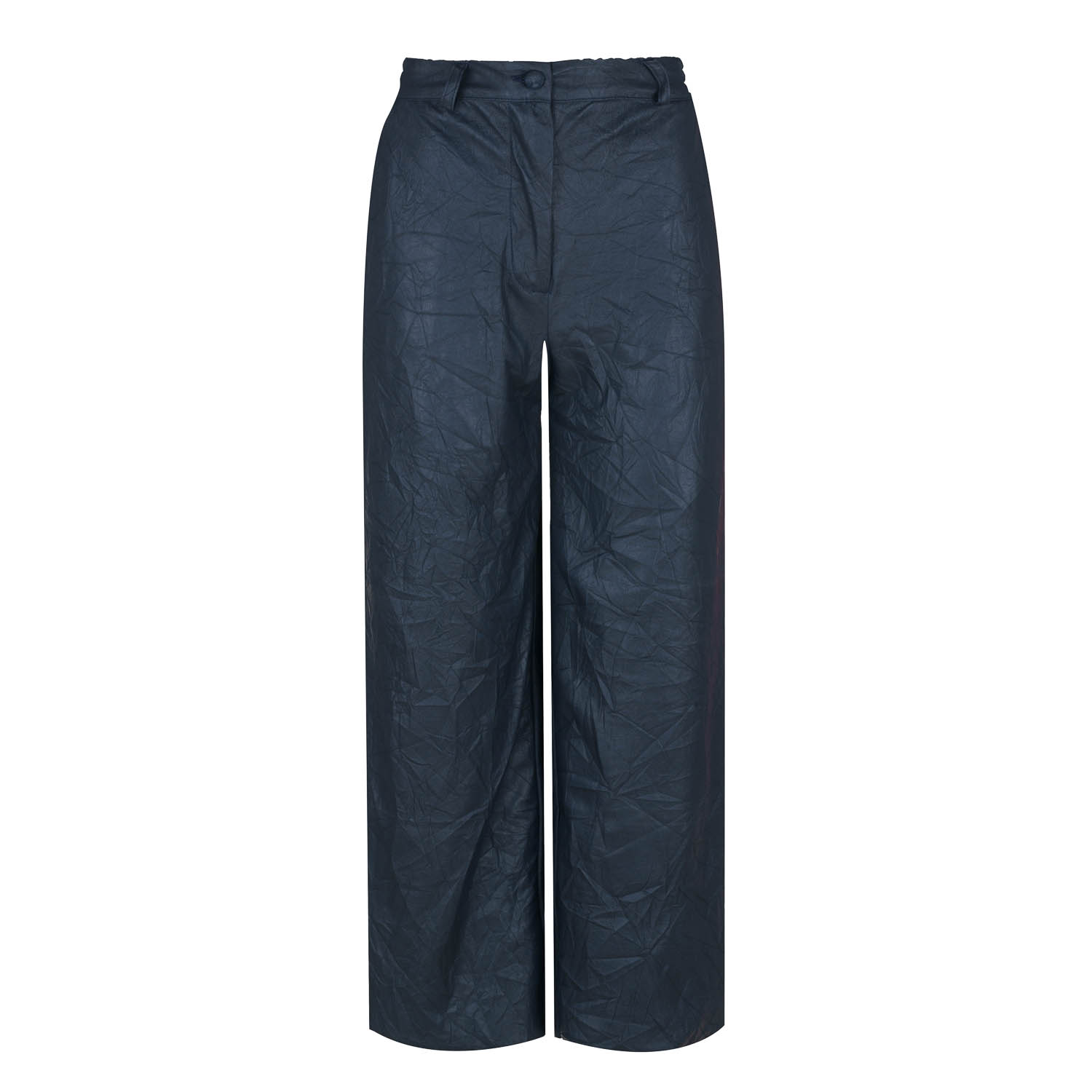 Blaue Culottes aus Kunstleder von Conquista Fashion