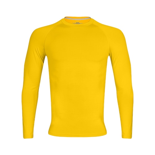 Herren Kompressionsshirt Laufshirt Langarm Basisschicht Sportlich Athleisure Frühling Herbst Winter Einfarbig Spandex Schnelltrocknend Schweißableitend Power Flex Atmungsaktiv Joggen Training Image