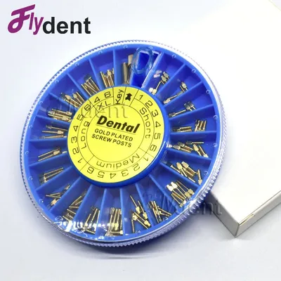 Dental Stainless Steel Screw Post Gold Plated Screw Post 120pcs Dental Materials For Dentist Tool