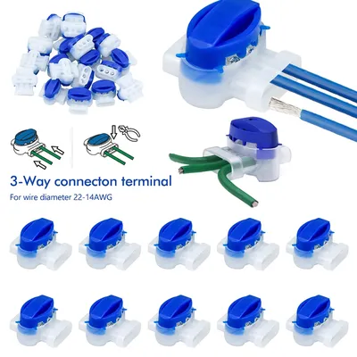 30-10PC 3 pin 314 Connectors Robotic Lawn Mower Connectors for Gardena/Husqvarna/Worx/Robomow