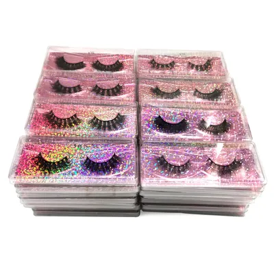 16 Style 10/50/100 Boxes Natural 3D Mink False Eyelashes Makeup Fake Eye Lashes Faux Cils Make Up Beauty Tools Wholesale