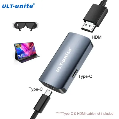 HDMI to Type C Converter 4K60HZ HDMI to USB C Adapter Compatible with RayNeo, XREAL Air, Rokid Air,