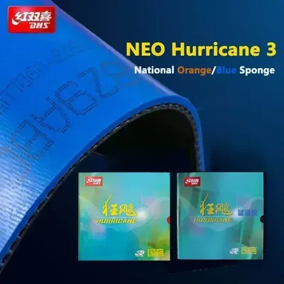 Original DHS Neo Hurricane 3 National Table Tennis Rubber Orange Sponge Blue Sponge Professional