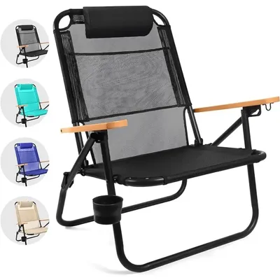 Premium Backpack Beach Chair for Adults Foldable and Reclining Beach Chair Camping Supplies