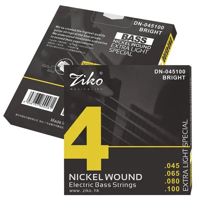 ZIKO 4 Strings Bass Electric Guitar Strings Strings Nickel Wound Hexangon Alloy Core Guitar String