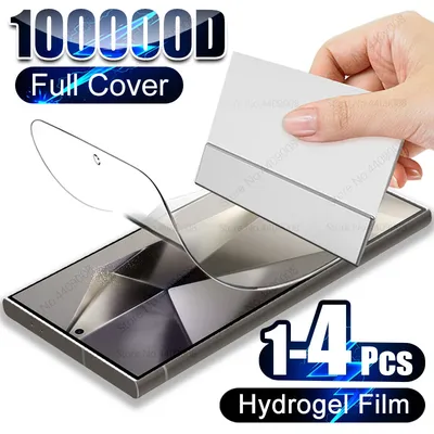 1-4 Stück Full Cover Displays chutz folie für For Samsung Galaxy S24 S23 S22 S21 S20 Ultra S10 S9 plus A54 A53 A52 A32 A34 5g Hydro gel Film