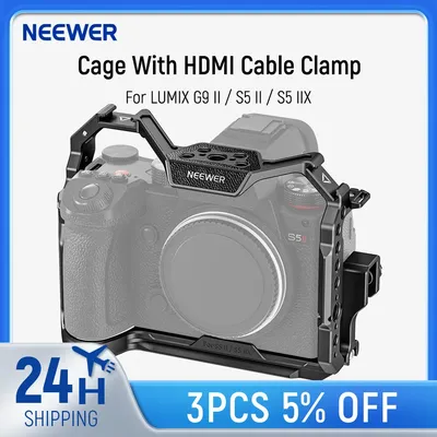Neewer kamera käfig für panasonic lumix s5 ii/s5 iix g9 ii video rig mit hdmi kabel klemme nato