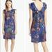 J. Crew Dresses | J. Crew Ruffle Blue/Multi Silk Tropical Floral Sleeveless Ruffle Dress | Color: Blue | Size: 0