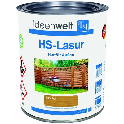 T&J HS Lasur Holzlasur für außen, 0,75 l, Eiche Hell Image