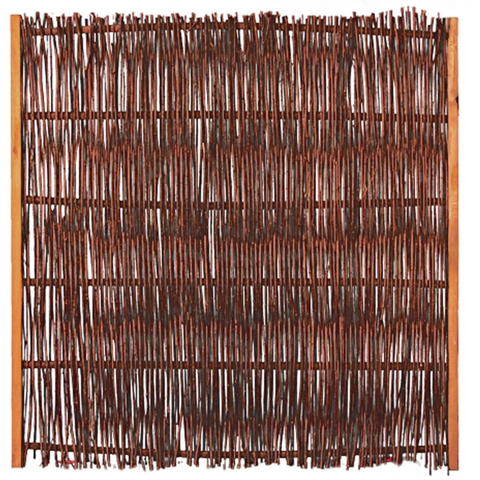 T&J FUEGO Weidengeflechtzaun Sichtschutz, 120x120 cm Image