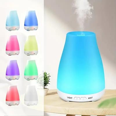 Portable Colorful Lights H2o Spray Cool Mist Humidifier Double Wet Aroma Essential Oil Diffuser Usb Rechargable Minicar Home Air Humidifier