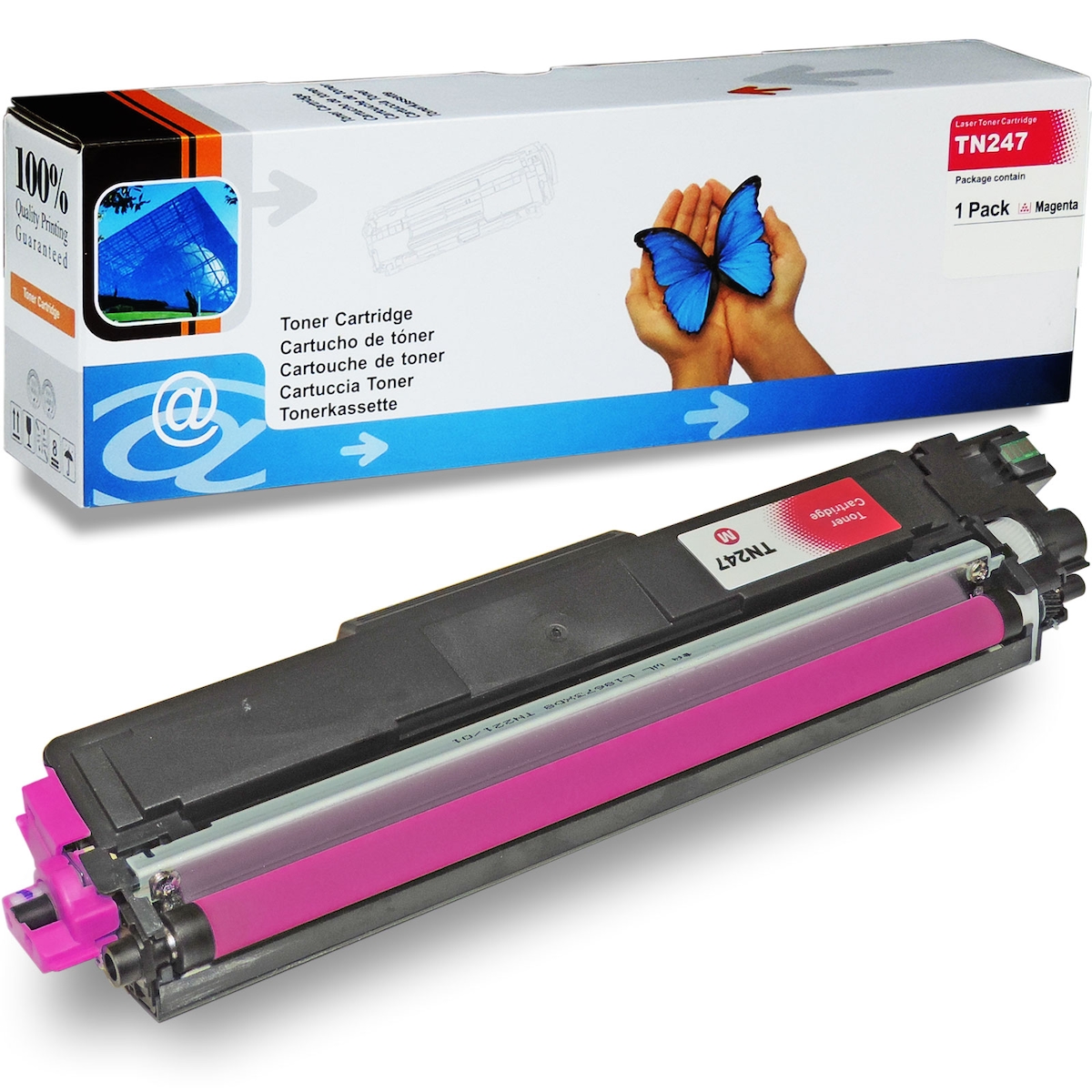 Kompatibel Brother TN-243M, TN-247M Magenta Rot D&C Toner Patrone für 2300 Seiten Image