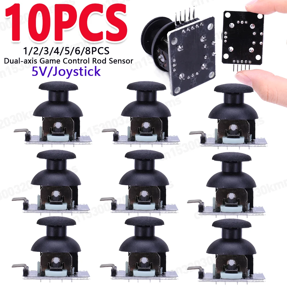 1-10PCS Für Arduino Dual-achse Joystick 5V Modul Höhere Qualität für PS2 Joystick Control hebel Sensor 2,54mm Pin