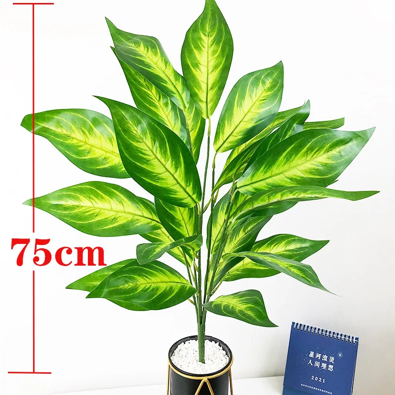 75cm 26 foglie grande albero artificiale piante Monstera tropicali foglie di palma finte piante in plastica fogliame fogliame per scrivania decorazioni da giardino