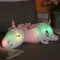 60 cm gigante carino incandescente LED luce unicorno giocattoli di peluche bel cuscino animale luminoso bambole di pezza per bambini regali per bambini