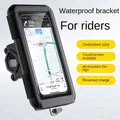Supporto per telefono per moto Supporto per custodia impermeabile per bicicletta per moto Supporto per custodia per supporto per scooter impermeabile Borsa per telefono per moto