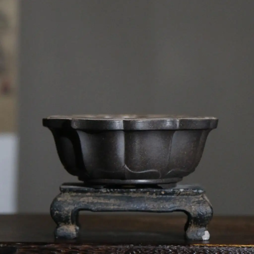 YiXing Vaso da fiori con sabbia viola Bonsai Vaso da fiori succulente Vaso da fiori per la casa in stile cinese Vaso da fiori decorativo da tavolo LC485