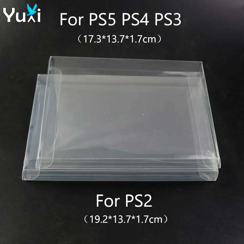 YuXi Klar Transparent Spiel Patrone Box Fall CIB Spiele Kunststoff PET Schutz Für PS5 PS4 PS3 PS2