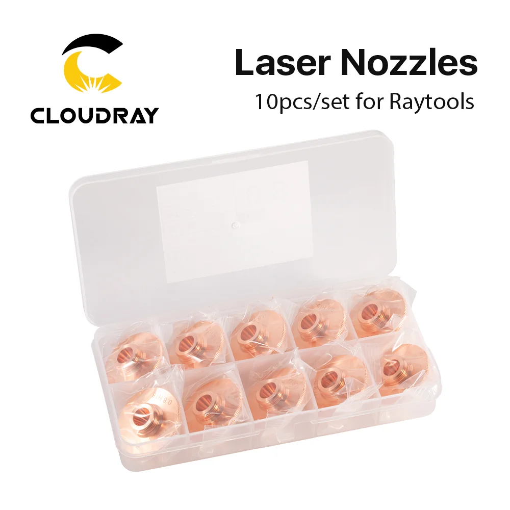 Cloudray 10 Stück Raytools Durchmesser 32 mm H15 Kaliber 0,8-6,0 Einzel-/Doppelschichten Schweißlaserdüsen für Faserschneid-CNC-Maschine Image