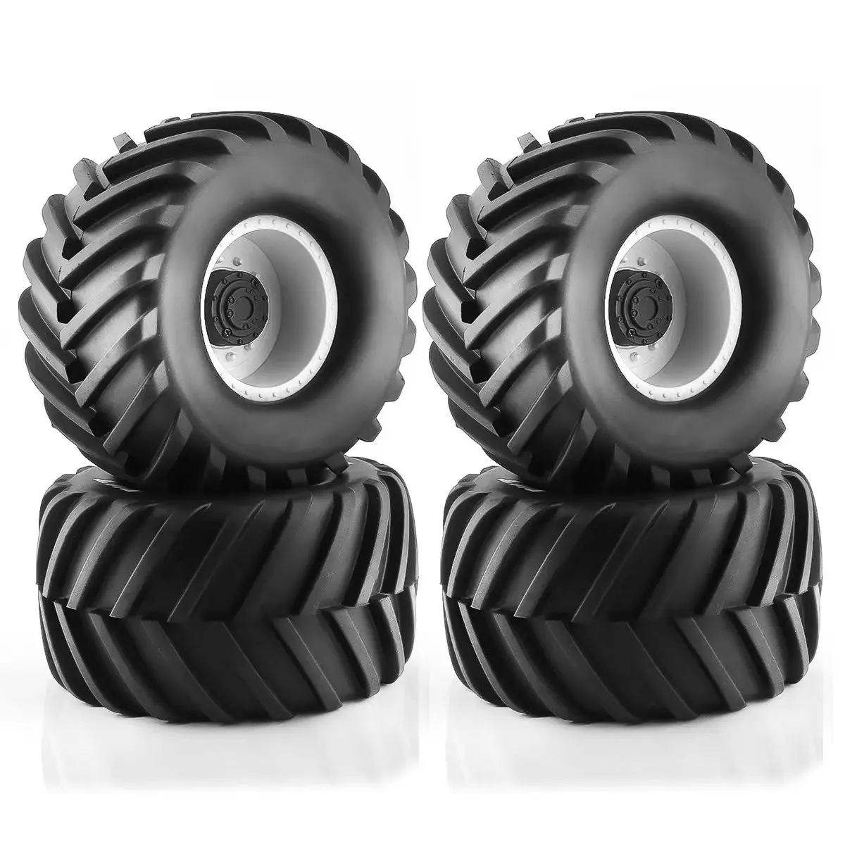 4 Stück 133 mm 1/10 Monster Truck Buggy Reifen Rad 12 mm Sechskant für Traxxas HIMOTO HSP HPI Tamiya Kyosho Upgrade-Teile Image