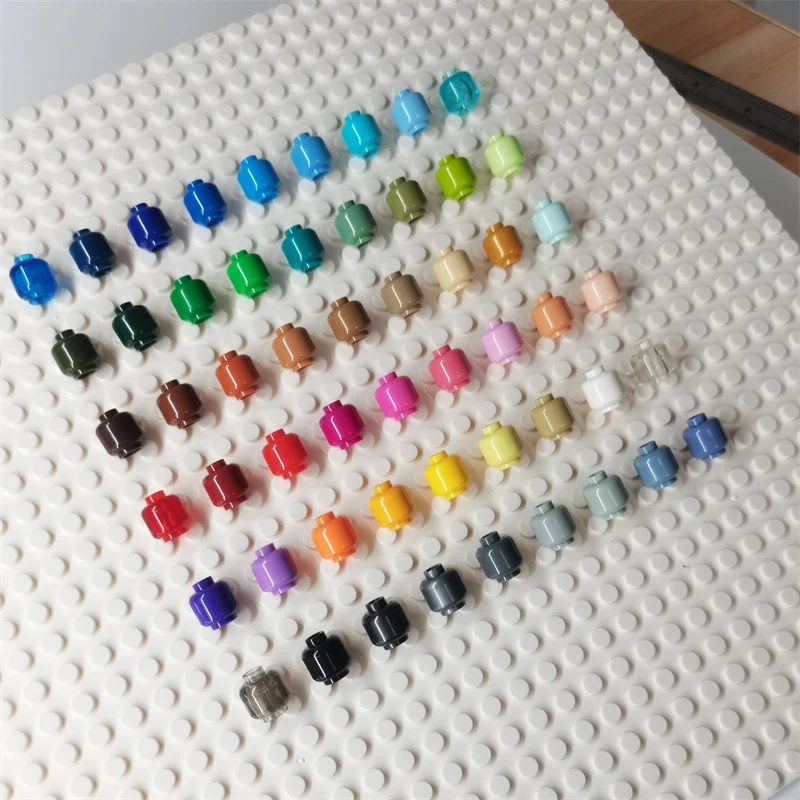 10 Stück DIY MOC für 3626 Bausteinteile für Karosserieteilkopf (einfarbig) – blockierter offener Bolzen Image