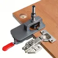 Kit maschera per alesatura cerniera da 35 mm - Maschera guida per foratura cerniera nascosta - Localizzatore punzonatrice modello apri foro cerniera in lega di alluminio