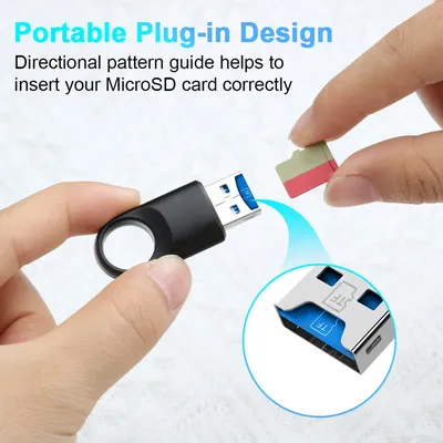 SD-Kartenleser Hochgeschwindigkeits-USB 2.0-Speicherkartenleseradapter für PC/Laptop/Smartphone/Fahr Image
