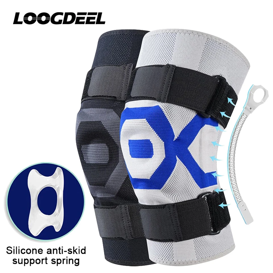 1 pz ginocchiera professionale compressione ginocchiera con cuscinetto in Gel rotula e stabilizzatori laterali fasciatura di supporto del ginocchio per alleviare il dolore