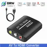 Grwibeou rca zu hdmi-kompatible konverter box hd 720p/1080p av zu hdmi-kompatibler adapter für