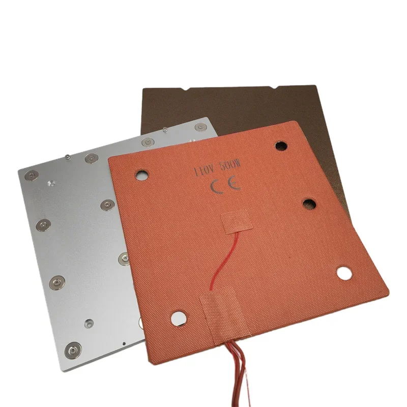 Funssor Creality K1/K1Ccast Heizbett-Upgrade-Kit aus Aluminiumlegierung mit Hochtemperaturmagnet und 0,1 mm Flachheit für die K1-Serie Image