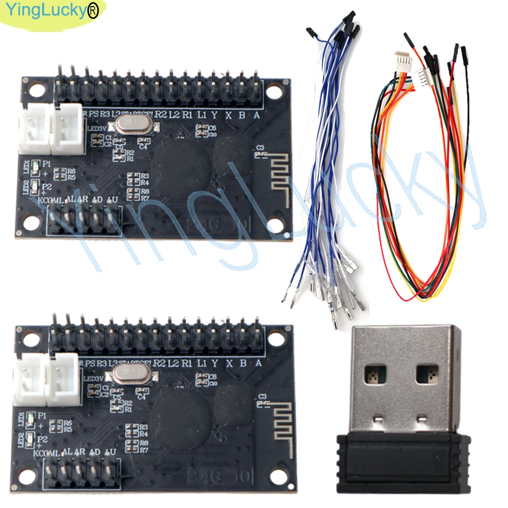 2-Player Wireless Bluetooth Zero Delay USB Encoder Arcade steuert PCB für Joystick PC PS3 PS2 Image