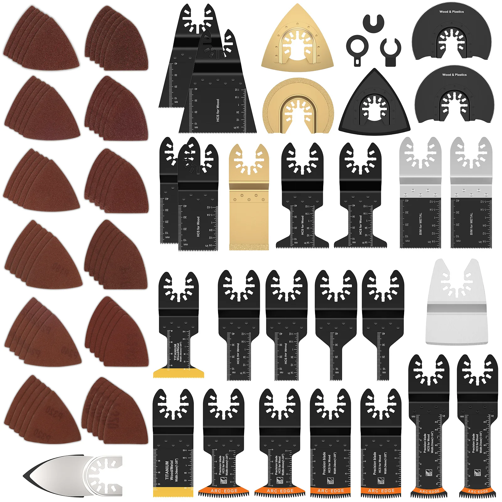 88/56 stücke Oszillierende Sägeblatt Carbon Stahl Multitool Klinge für holz Metall Kunststoff Schwanz Schneiden Werkzeug Heavy-Duty universal Messer Image