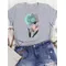 Flower Watercolor Cute 90s Women Female Summer Graphic Tee Fashion T Clothing Print Clothes Short