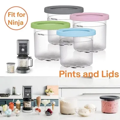Ice Cream Pints Cup For Ninja Creamie Ice Cream Maker Cups Reusable Can Store Ice Cream Pints
