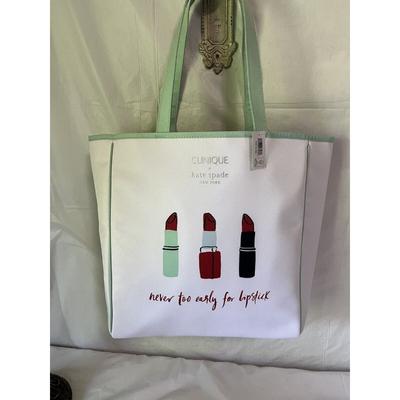 Kate Spade Bags | Clinique & Kate Spade Never Too Early For Lipstick Bag New With Tags | Color: Green/White | Size: Os