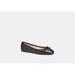 Coach Shoes | Coach Allyson Quilted Ballet Flat Womens Size 7.5 Black Leather Slip On Ck424 | Color: Black | Size: 7.5