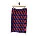 Lularoe Skirts | Lularoe Pencil Skirt Basket Weave Pattern, Black, Red Blue | Color: Black/Red | Size: Xl