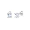 KUZZOI Stecker Quadratisch Zirkonia 925 Silber silberfarben Herren