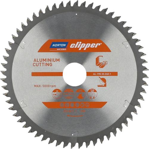 Clipper Kreissägeblatt Aluminium 240x30mm 80Z, Messing, Kupfer - Norton