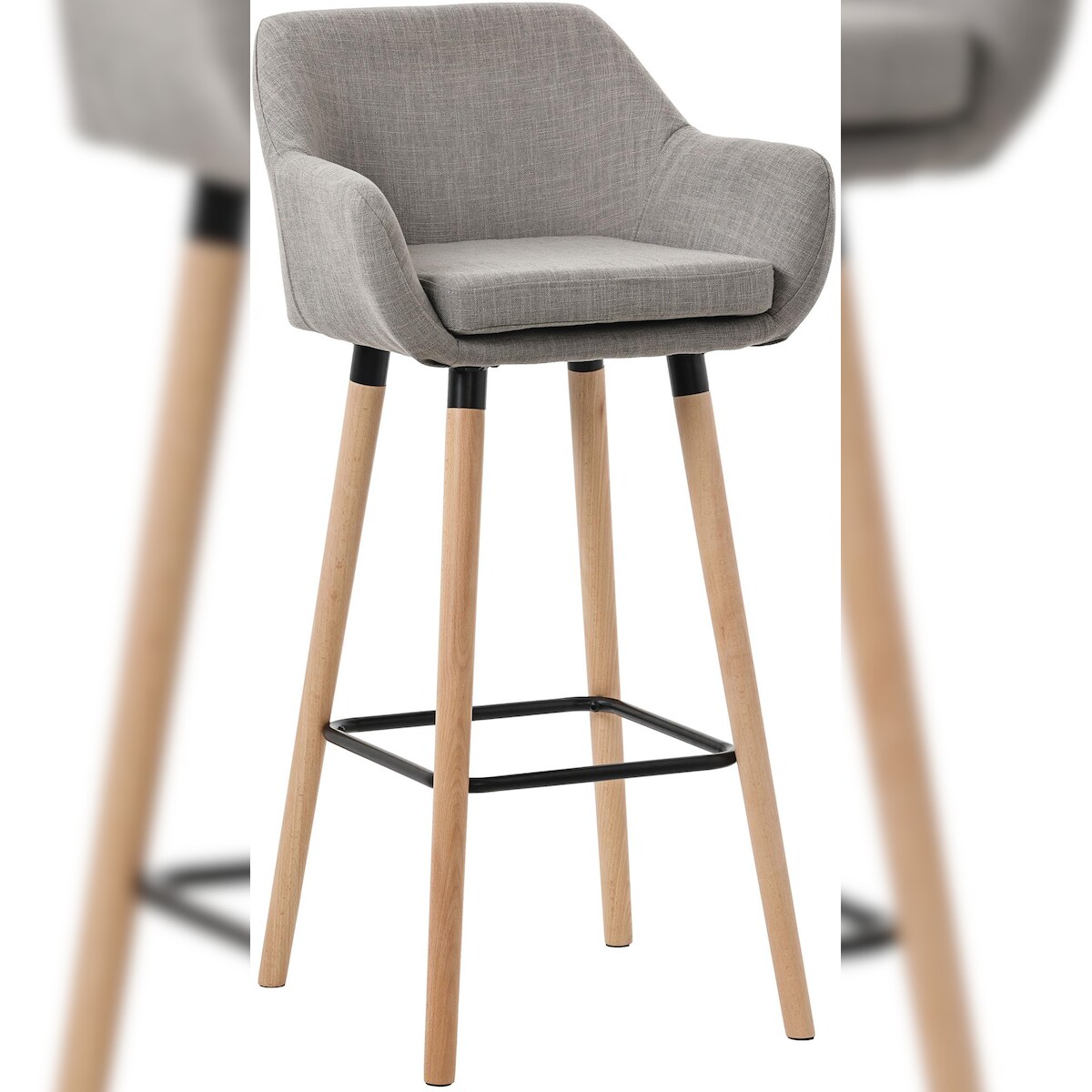 CLP Barhocker Grant Stoff grau Image