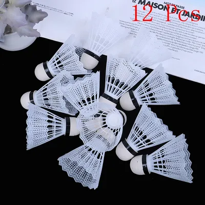 12Pcs Plastic Badminton Shuttlecock Lightweight For Practice Portable Shuttlecocks Training Kids