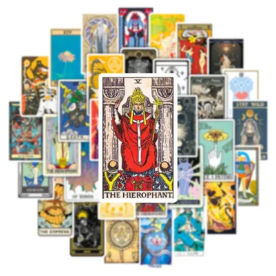 10/30/50pcs Tarot Card Fortune-telling Stickers for Notebook Laptop Skateboard Tablet Waterproof